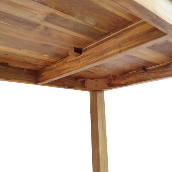 Τραπέζι Wooly pakoworld teak ξύλο σε φυσική απόχρωση 220x90x75εκ - Image 5