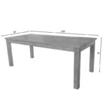 Τραπέζι Wooly pakoworld teak ξύλο σε φυσική απόχρωση 220x90x75εκ - Image 6