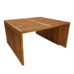 Τραπέζι Tinnie I pakoworld σετ 2τεμ teak ξύλο σε φυσική απόχρωση - Image 2