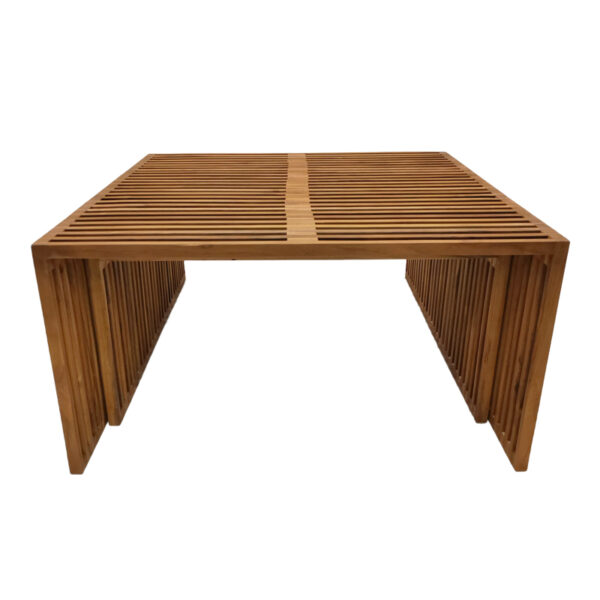 Τραπέζι Tinnie I pakoworld σετ 2τεμ teak ξύλο σε φυσική απόχρωση - Image 5