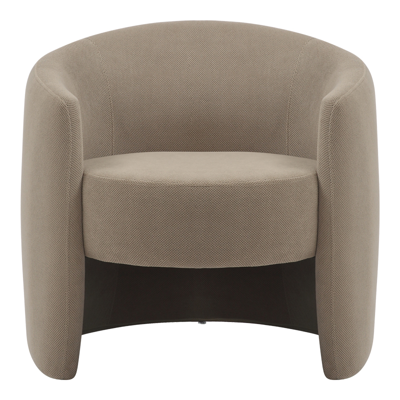 350-000011-3 Πολυθρόνα Barken pakoworld ύφασμα σε γκρι-μπεζ απόχρωση 77x74.5x73εκ - Image 4