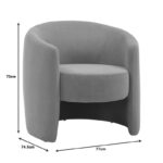 Πολυθρόνα Barken pakoworld ύφασμα σε γκρι-μπεζ απόχρωση 77x74.5x73εκ - Image 8