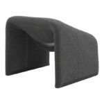 Πολυθρόνα Clous pakoworld μπουκλέ ύφασμα σε ανθρακί απόχρωση 86x77x73.5εκ - Image 2