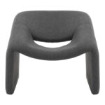 Πολυθρόνα Clous pakoworld μπουκλέ ύφασμα σε ανθρακί απόχρωση 86x77x73.5εκ - Image 4