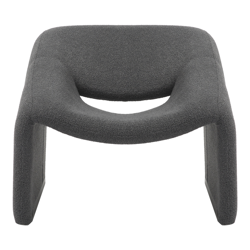 350-000014-3 Πολυθρόνα Clous pakoworld μπουκλέ ύφασμα σε ανθρακί απόχρωση 86x77x73.5εκ - Image 4