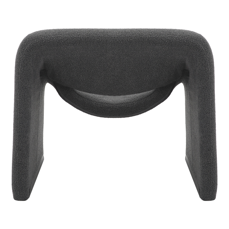 350-000014-4 Πολυθρόνα Clous pakoworld μπουκλέ ύφασμα σε ανθρακί απόχρωση 86x77x73.5εκ - Image 5