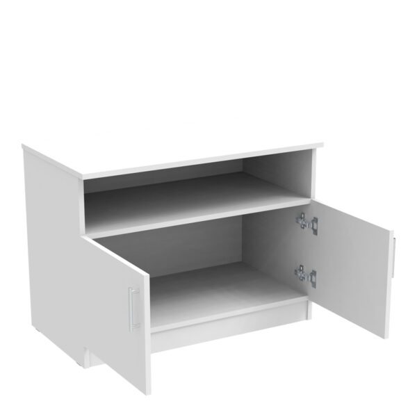 Ντουλάπι χαμηλό Galdow pakoworld σε λευκή απόχρωση 80x45x60εκ - Image 3