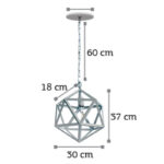 InLight Κρεμαστό φωτιστικό από λευκό μέταλλο 1XE27 D:30cm (4418-WH) - Image 2
