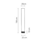 InLight Επιδαπέδιο φωτιστικό LED 45W 3000K από αλουμίνιο σε μαύρη απόχρωση D:150cm (45022) - Image 2