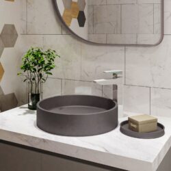 Νιπτήρας επικαθήμενος με βαλβίδα ELPIS Cement CS-0003 KARAG Ø42