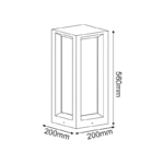 ^ΦΩΤΙΣΤΙΚΟ ΚΗΠΟΥ 560MM IP65 3xE27 Max.7W ΛΕΥΚΟ ΤΣΙΜΕΝΤΟ & PC ΚΑΛΥΜΜΑ - Image 2