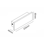 ^ΕΠΙΤΟΙΧΟ ΓΡΑΜΜΙΚΟ ΦΩΤΙΣΤΙΚΟ LED SMD 8W 540LM 230V AC 3000K RA80 IP65 30.000HRS ΛΕΥΚΟ ΤΣΙΜΕΝΤΟ - Image 3