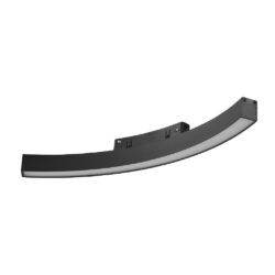 Inlight Γραμμικό φωτιστικό LED 12W 3CCT για Curved μαγνητική ράγα σε μαύρη απόχρωση D:34x2