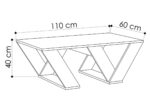 Τραπέζι σαλονιού PIPRA pakoworld σε χρώμα λευκό 110x60x40 - Image 3