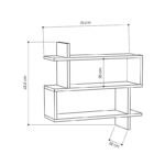 Ραφιέρα Paralel pakoworld χρώμα λευκό 70x22x65,5εκ - Image 3