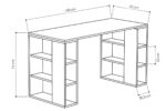 Γραφείο Colmar pakoworld χρώμα λευκό -σκούρο φυσικό 140x60x75εκ - Image 3
