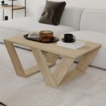 Τραπέζι σαλονιού Pipra pakoworld σε χρώμα φυσικό 110x60x40 - Image 2