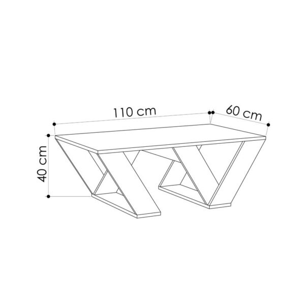 Τραπέζι σαλονιού Pipra pakoworld σε χρώμα φυσικό 110x60x40 - Image 3