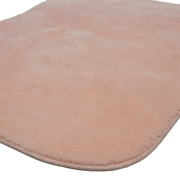 Πατάκι μπάνιου PWC-0055 pakoworld σετ 2τμχ microfiber ροζ 90x60εκ - Image 2
