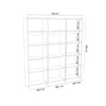 Βιβλιοθήκη Rabuku pakoworld σε λευκή απόχρωση 146x22x160εκ - Image 4