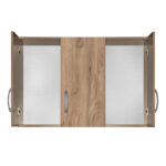 Πατάρι ντουλάπας Zelia pakoworld τρίφυλλο oak 90x42x60εκ - Image 2