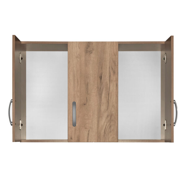 Πατάρι ντουλάπας Zelia pakoworld τρίφυλλο oak 90x42x60εκ - Image 2