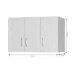 Πατάρι ντουλάπας Zelia pakoworld τρίφυλλο oak 90x42x60εκ - Image 4