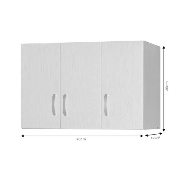 Πατάρι ντουλάπας Zelia pakoworld τρίφυλλο oak 90x42x60εκ - Image 4