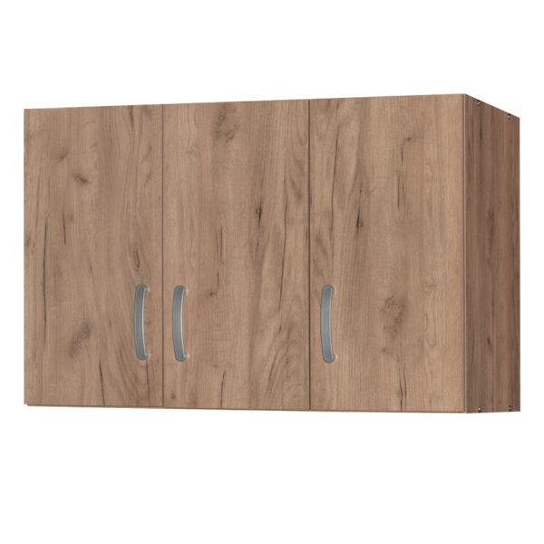 Ντουλάπα τρίφυλλη και πατάρι Zelia pakoworld φυσικό 90x42x240εκ. - Image 4