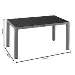 Τραπέζι Explore pakoworld με UV protection PP cappucino 150x90x73.5εκ - Image 3
