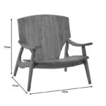 Πολυθρόνα Brazin pakoworld φυσικό teak ξύλο 67x76x78.5εκ - Image 8