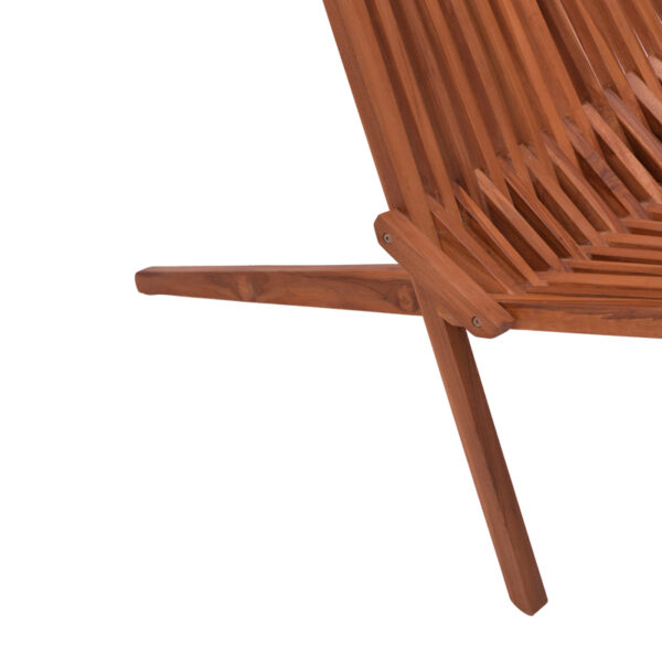 Πολυθρόνα Phoenox pakoworld πτυσσόμενη φυσικό teak ξύλο 65x90x87εκ - Image 7