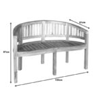 Καναπές διθέσιος Coren pakoworld φυσικό teak ξύλο 130x61x87εκ - Image 6