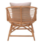 Πολυθρόνα Caxen pakoworld φυσικό rattan-λευκό μαξιλάρι 72x63x75εκ - Image 5