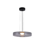 Inlight Κρεμαστό φωτιστικό από φιμέ γυαλί 12W 1644LM 3000K D:45x11cm (4069-Smoky)