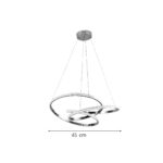 Inlight Κρεμαστό φωτιστικό LED 40W 3CCT (by switch on base) σε χρώμιο D:45cm (6092-B-Chrome) - Image 2
