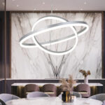 Inlight Κρεμαστό φωτιστικό LED 58W 3CCT (by switch on base)  D:60cm (6095-B-Golden) - Image 3