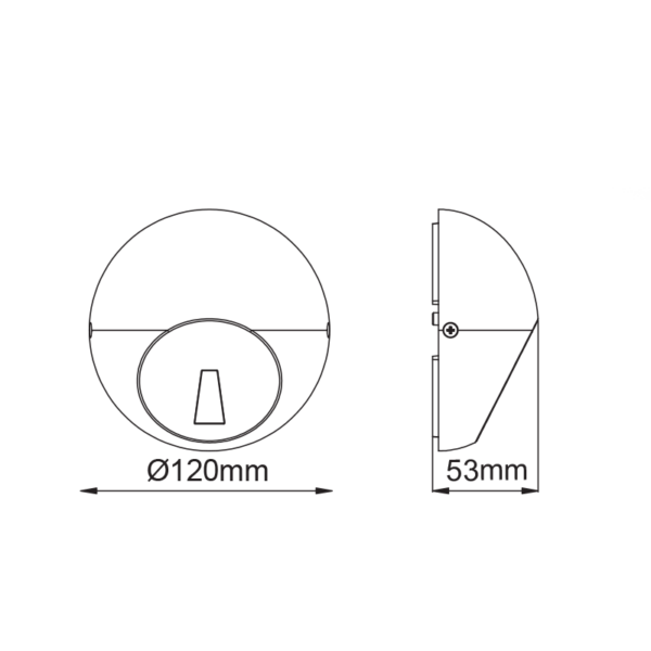 ^LED SMD WALL LUMINAIRE 4W 30LM 18° 230V AC 3.000K DARK GREY CRI80 IP65 30.000HRS - Image 3