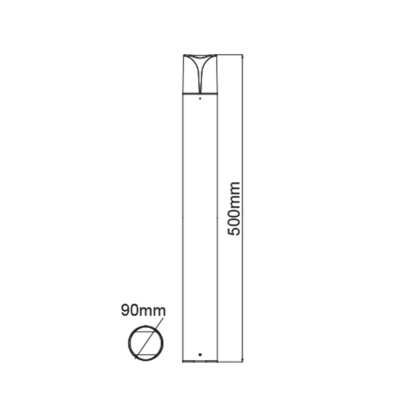 ^E27 POST LUMINAIRE 230V AC DARK GREY IP54 MAX.23W - Image 2
