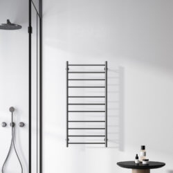 Ηλεκτρικό θερμαντικό σώμα μπάνιου Gun Metal TRUMPET KARAG 100x48x10cm 110W