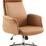 Καρέκλα γραφείου διευθυντή Derjio pakoworld καφέ pu 68x66x115εκ - Image 3