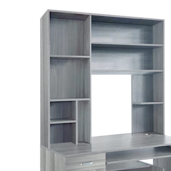 Γραφείο υπολογιστή με βιβλιοθήκη Novelty pakoworld γκρι-oak 120x55x182εκ - Image 2