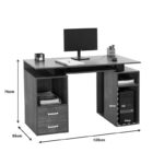 Γραφείο υπολογιστή Liberion pakoworld καρυδί 120x55x76εκ - Image 4