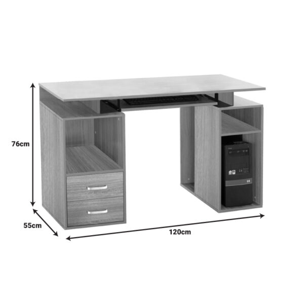 Γραφείο υπολογιστή Liberion pakoworld σε απόχρωση sonoma 120x55x76εκ - Image 2