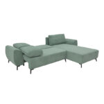 Kαναπές κρεβάτι τριθέσιος αναστρέψιμος Settee pakoworld ύφασμα με αποθηκευτικό χώρο σε μέντα απόχρωση 286x204x93εκ - Image 2