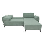 Kαναπές κρεβάτι τριθέσιος αναστρέψιμος Settee pakoworld ύφασμα με αποθηκευτικό χώρο σε μέντα απόχρωση 286x204x93εκ - Image 3