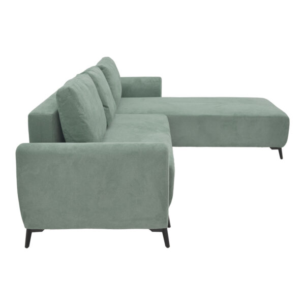 Kαναπές κρεβάτι τριθέσιος αναστρέψιμος Settee pakoworld ύφασμα με αποθηκευτικό χώρο σε μέντα απόχρωση 286x204x93εκ - Image 4