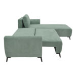 Kαναπές κρεβάτι τριθέσιος αναστρέψιμος Settee pakoworld ύφασμα με αποθηκευτικό χώρο σε μέντα απόχρωση 286x204x93εκ - Image 5