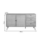 Μπουφές Oslo pakoworld sonoma 150x39x79εκ - Image 5