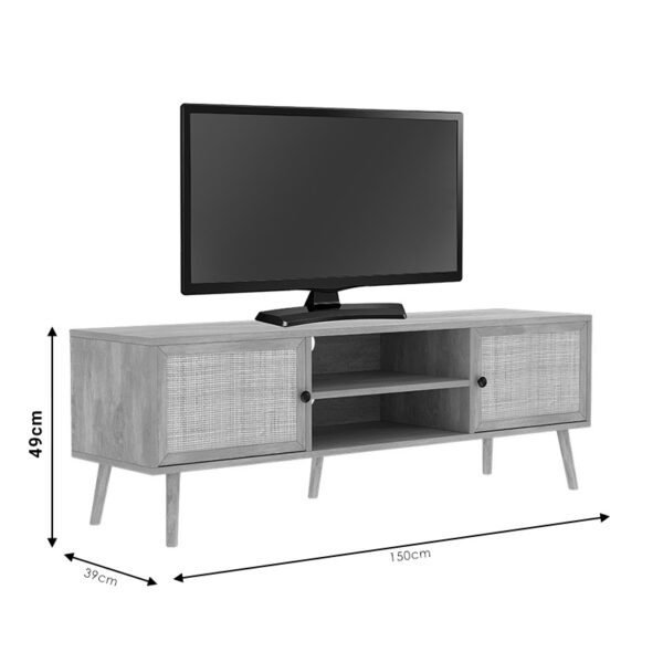 Έπιπλο τηλεόρασης Oslo pakoworld sonoma 150x39x49εκ - Image 5